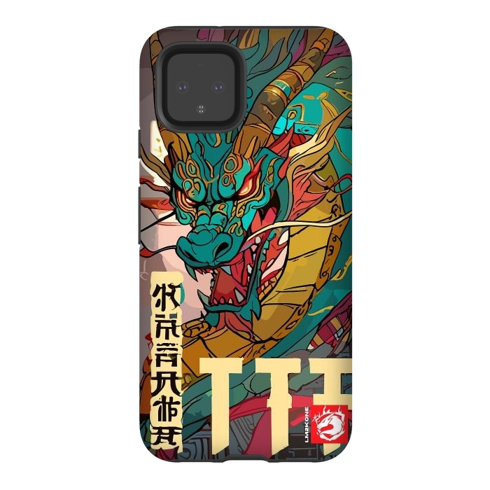 Pixel 4 StrongFit Epic Kanji Dragon by LM2Kone