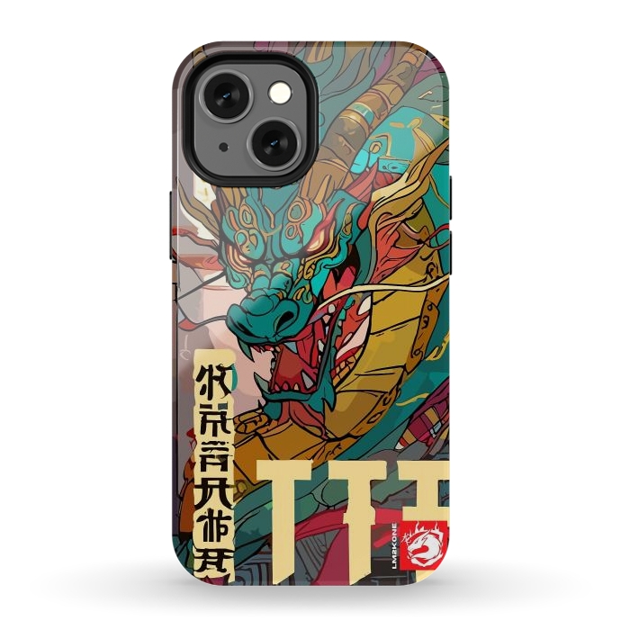 iPhone 12 mini StrongFit Epic Kanji Dragon by LM2Kone