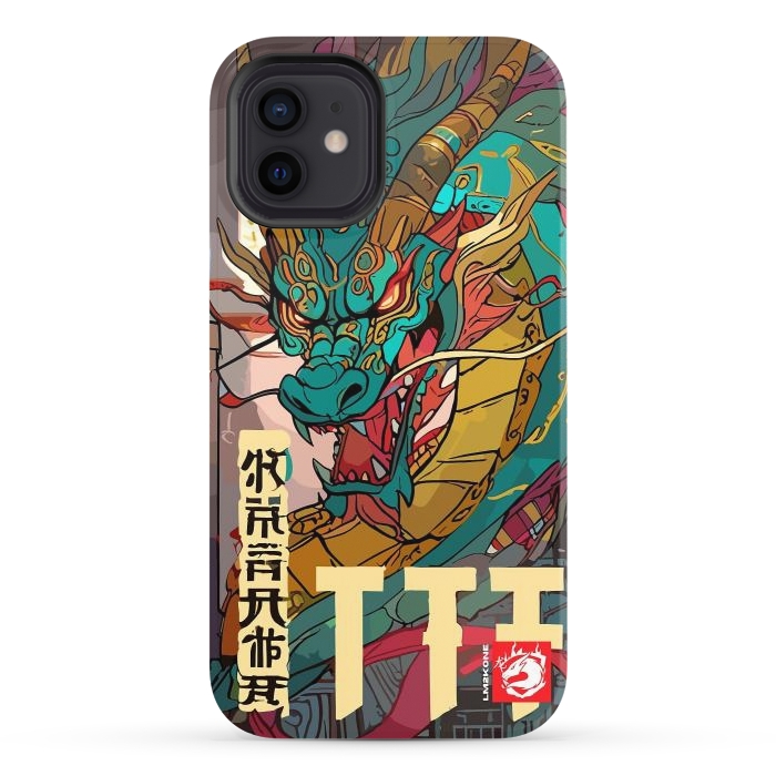 iPhone 12 StrongFit Epic Kanji Dragon by LM2Kone