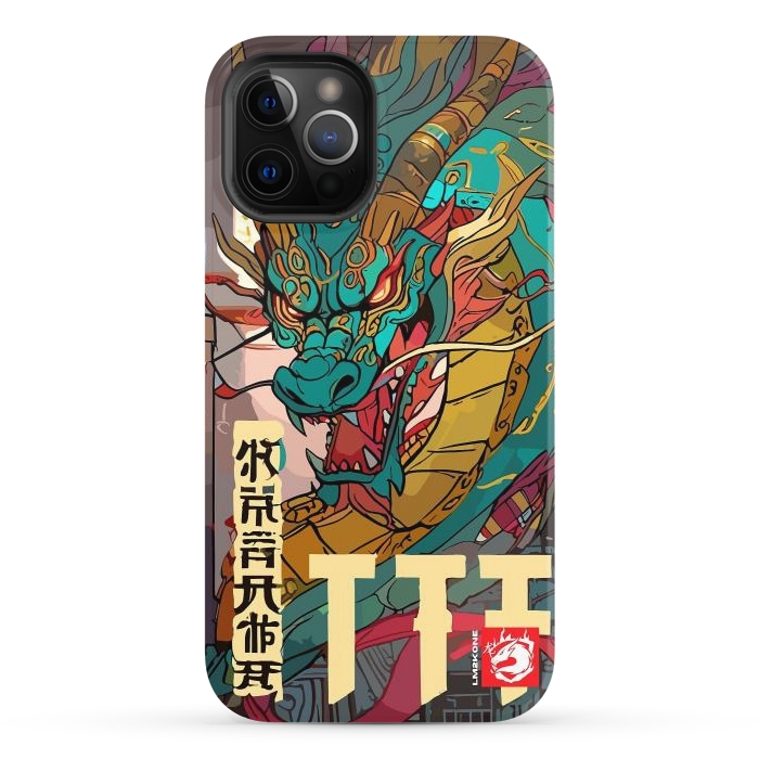 iPhone 12 Pro StrongFit Epic Kanji Dragon by LM2Kone