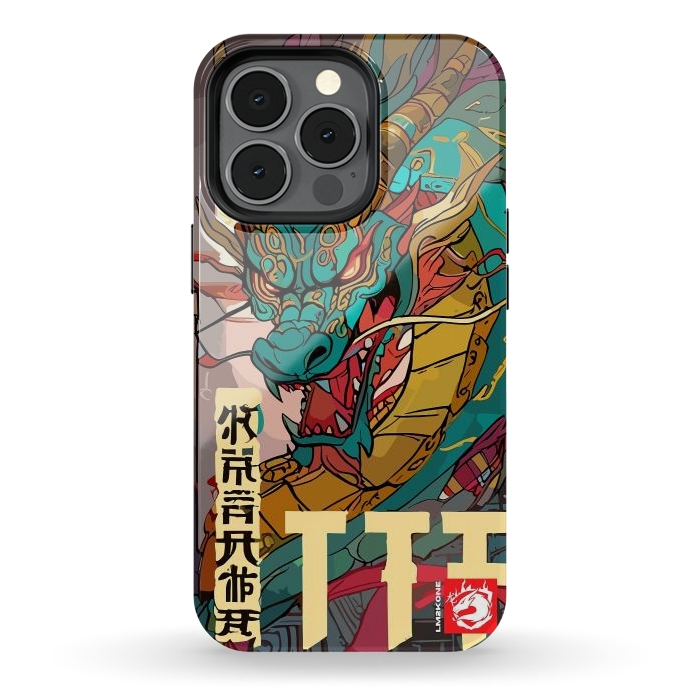 iPhone 13 pro StrongFit Epic Kanji Dragon by LM2Kone