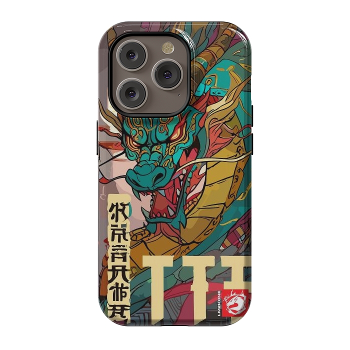 iPhone 14 Pro StrongFit Epic Kanji Dragon by LM2Kone