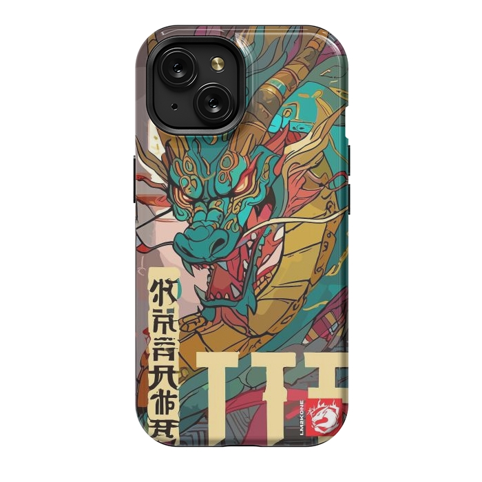 iPhone 15 StrongFit Epic Kanji Dragon by LM2Kone