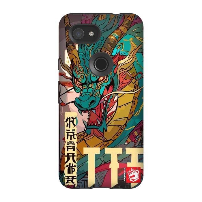 Pixel 3A StrongFit Epic Kanji Dragon by LM2Kone