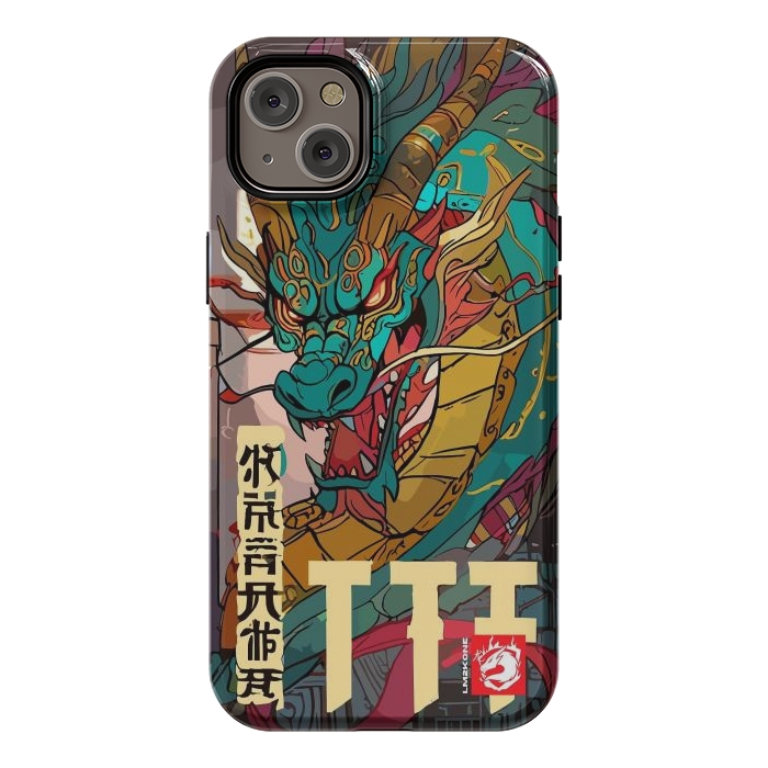 iPhone 14 Plus StrongFit Epic Kanji Dragon by LM2Kone