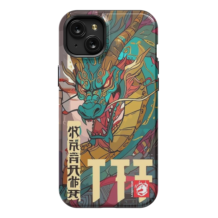 iPhone 15 Plus StrongFit Epic Kanji Dragon by LM2Kone