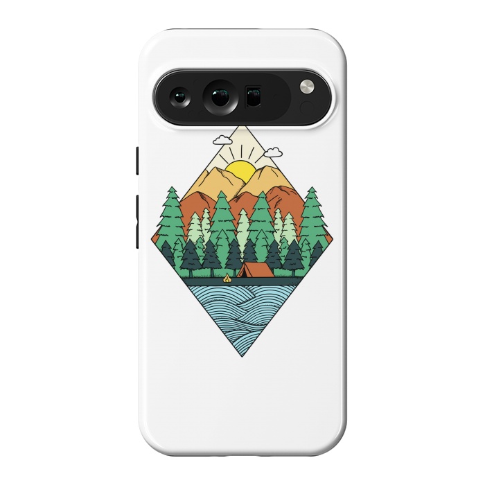 Pixel 9 Pro XL StrongFit Mountain Diamond White by Coffee Man