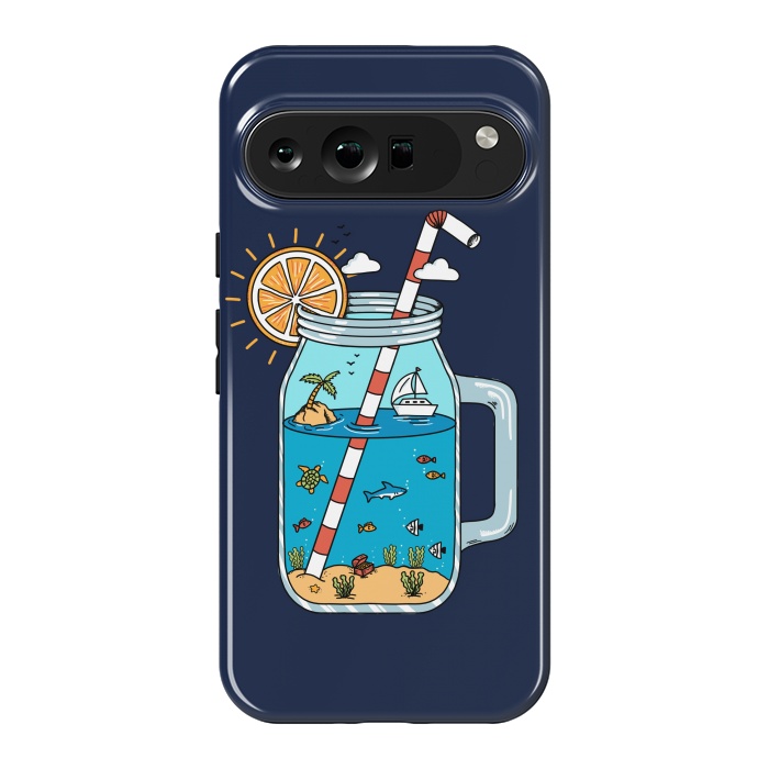 Pixel 9 Pro XL StrongFit Drink Landscape Blue by Coffee Man