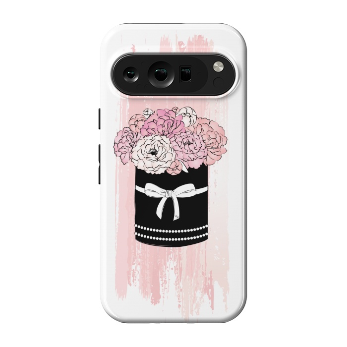 Pixel 9 pro StrongFit Flower Box with pink Peonies by Martina