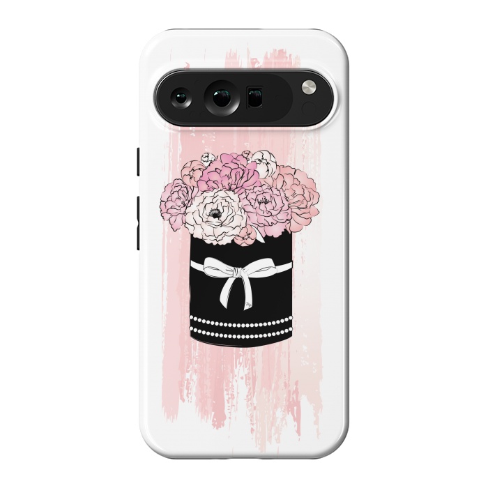 Pixel 9 Pro XL StrongFit Flower Box with pink Peonies by Martina