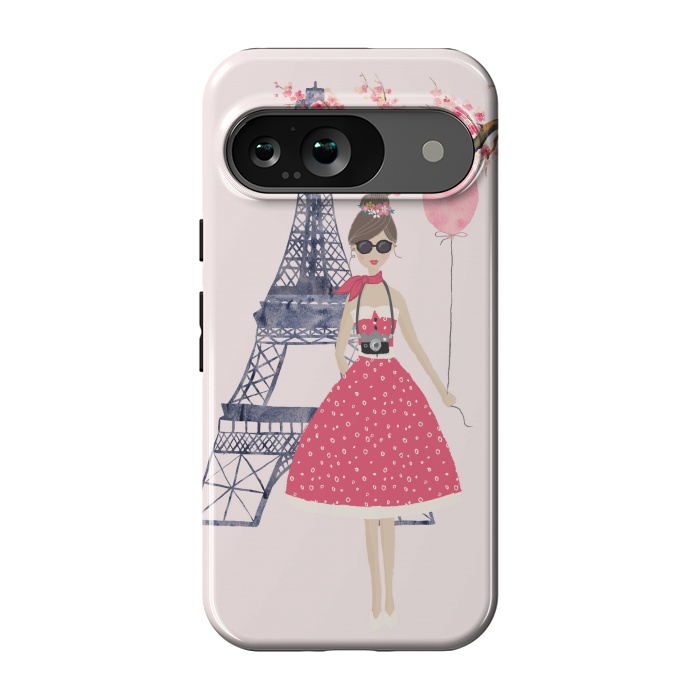 Pixel 9 StrongFit Trendy Girl in Spring in Paris by DaDo ART