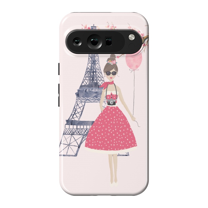 Pixel 9 Pro XL StrongFit Trendy Girl in Spring in Paris by DaDo ART