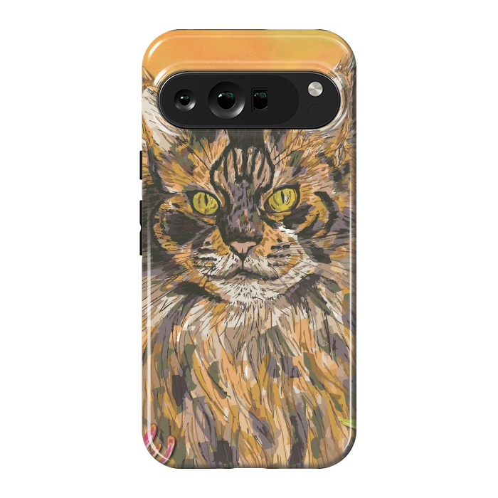 Pixel 9 Pro XL StrongFit Maine Coon Cat by Lotti Brown