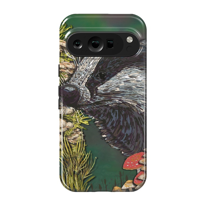 Pixel 9 pro StrongFit Badger Woodland Walk by Lotti Brown