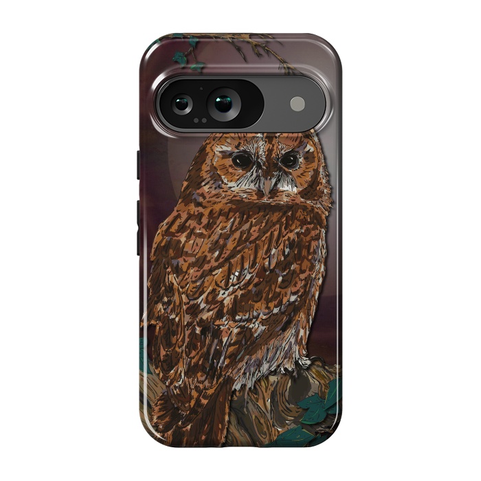 Pixel 9 StrongFit Tawny Owl - Mistress of the Night by Lotti Brown