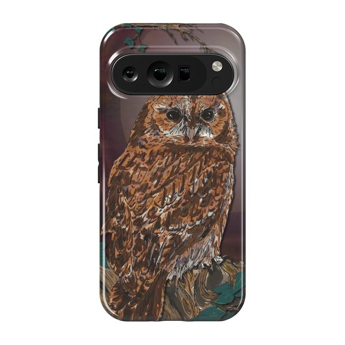 Pixel 9 pro StrongFit Tawny Owl - Mistress of the Night by Lotti Brown