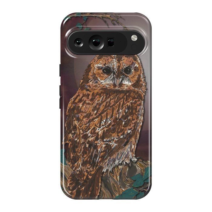 Pixel 9 Pro XL StrongFit Tawny Owl - Mistress of the Night by Lotti Brown