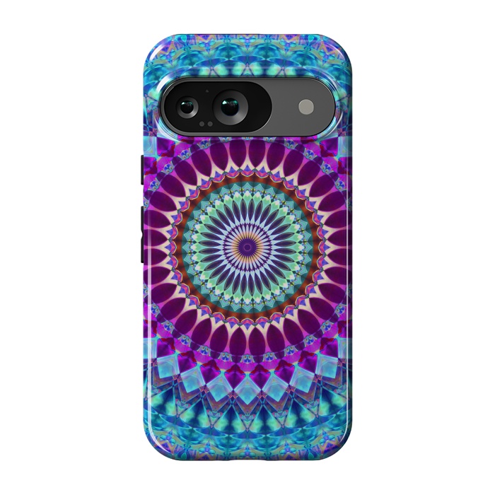 Pixel 9 StrongFit Geometric Mandala G382 by Medusa GraphicArt