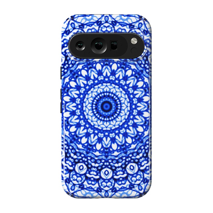 Pixel 9 pro StrongFit Blue Mandala Mehndi Style G403  by Medusa GraphicArt