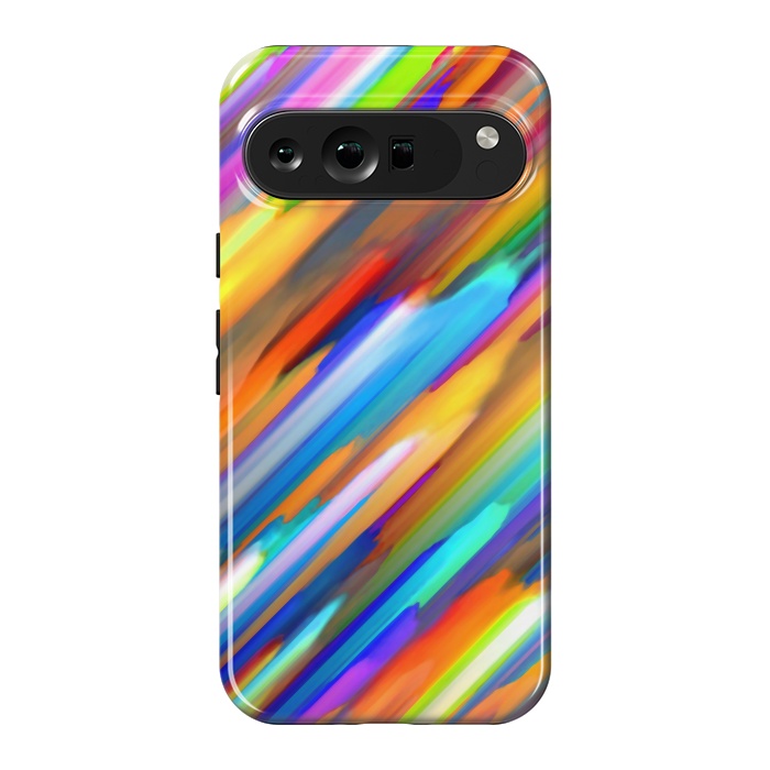 Pixel 9 Pro XL StrongFit Colorful digital art splashing G391 by Medusa GraphicArt