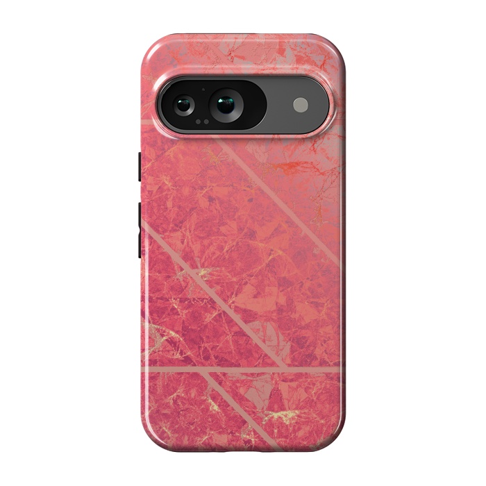 Pixel 9 StrongFit Pink Marble Texture G281 by Medusa GraphicArt