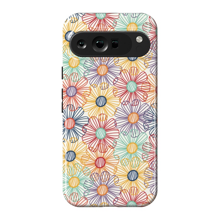 Pixel 9 Pro XL StrongFit RAINBOW FLORAL by TracyLucy Designs