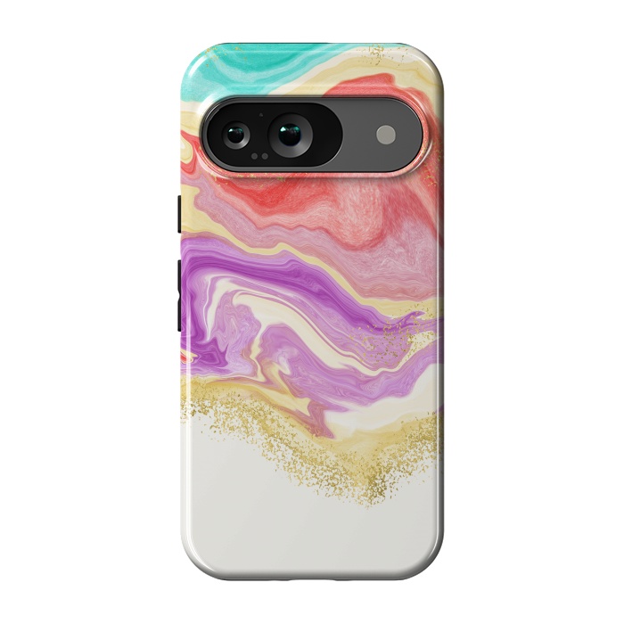 Pixel 9 StrongFit Colorful Marble by Noonday Design