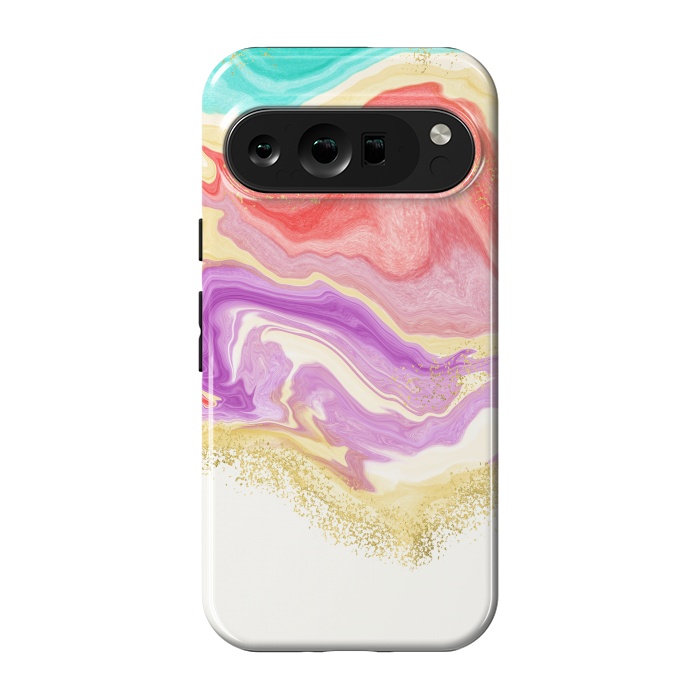 Pixel 9 pro StrongFit Colorful Marble by Noonday Design