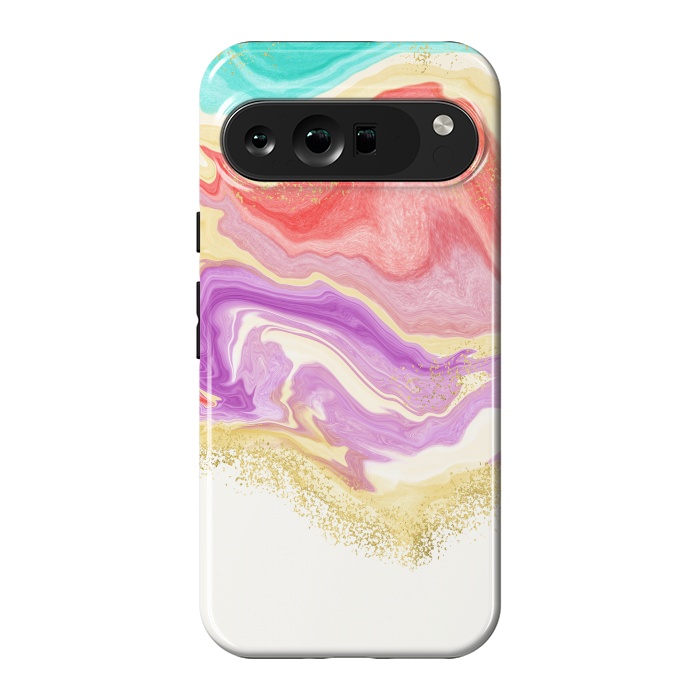 Pixel 9 Pro XL StrongFit Colorful Marble by Noonday Design