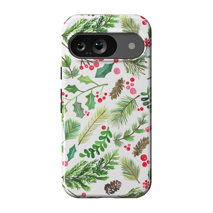 Pixel 9 StrongFit Watercolor Christmas Greenery by Noonday Design