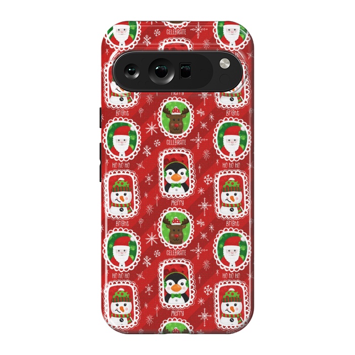 Pixel 9 Pro XL StrongFit Santa and Friends by Noonday Design