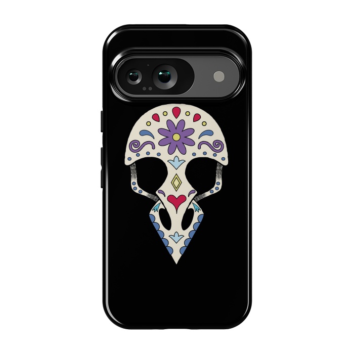 Pixel 9 StrongFit Bird sugar skull by Laura Nagel