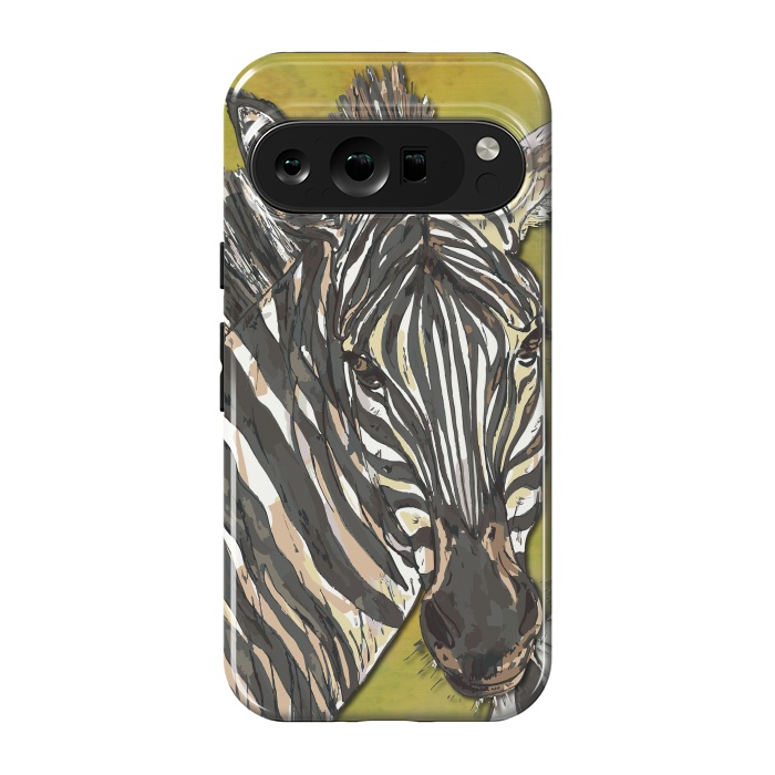 Pixel 9 pro StrongFit Zebra by Lotti Brown