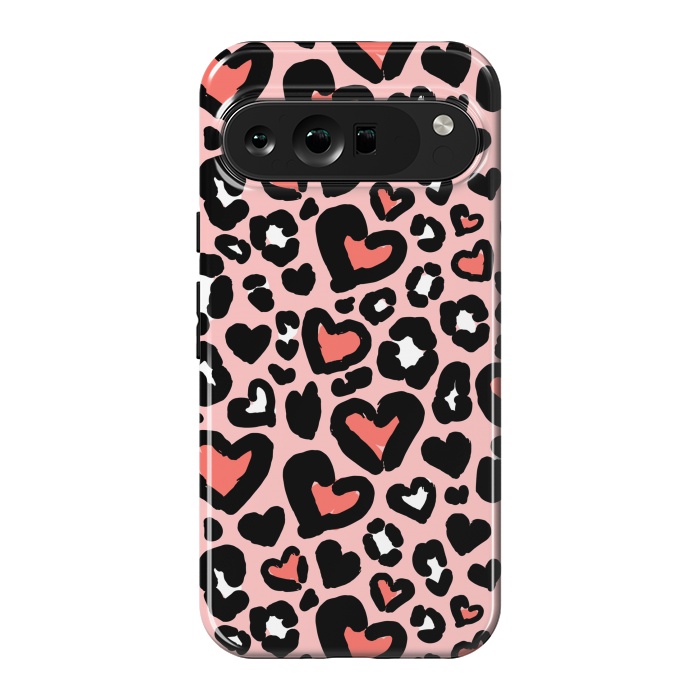 Pixel 9 Pro XL StrongFit Love leopard by Laura Grant