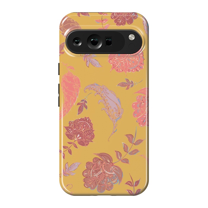 Pixel 9 Pro XL StrongFit Paradise Pattern - Yellow by Lotti Brown