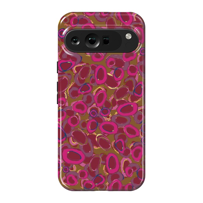 Pixel 9 Pro XL StrongFit Bold Circles - Red & Pink by Lotti Brown