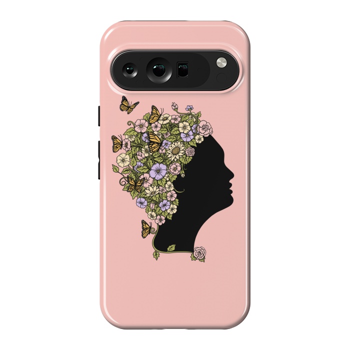 Pixel 9 Pro XL StrongFit Floral Lady Pink by Coffee Man