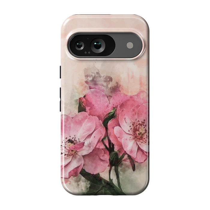 Pixel 9 StrongFit Vintage Pink Flower by Creativeaxle