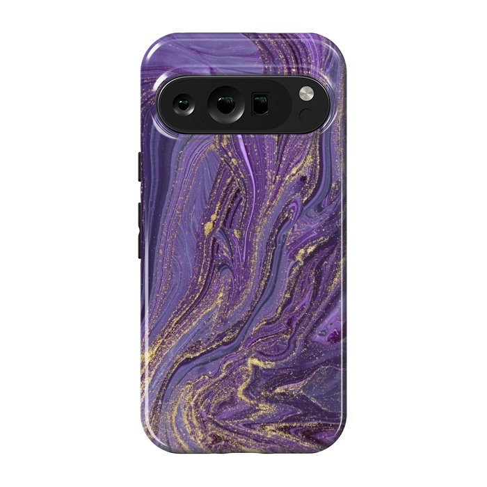 Pixel 9 pro StrongFit Purple and Gold Marble by ArtsCase