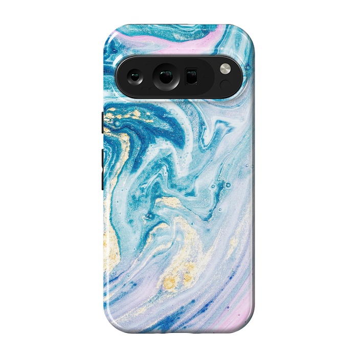 Pixel 9 pro StrongFit Pink and Blue Marble by ArtsCase