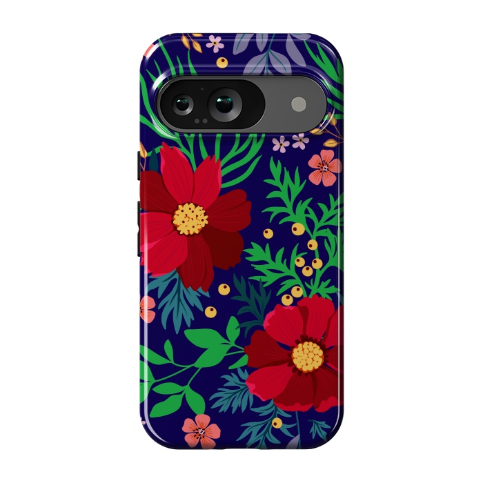 Pixel 9 StrongFit Red Flowers In The Ocean by ArtsCase