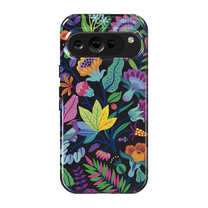 Pixel 9 pro StrongFit Flowers Bright Colors by ArtsCase