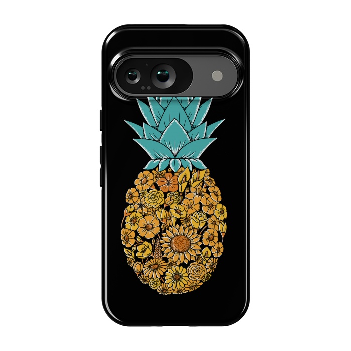 Pixel 9 StrongFit Pineapple Floral by Coffee Man