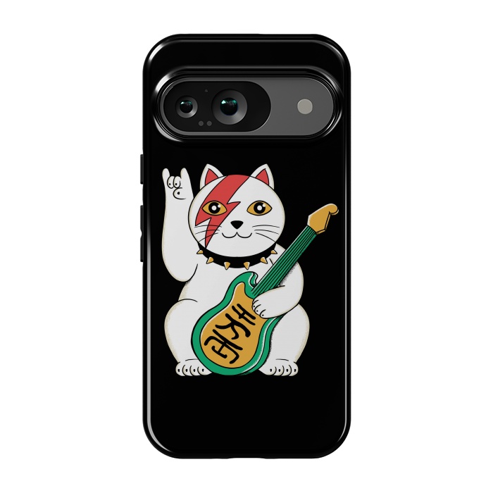 Pixel 9 StrongFit Lucky Cat Black by Coffee Man