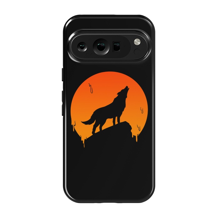 Pixel 9 pro StrongFit Wolf and Moon by Coffee Man