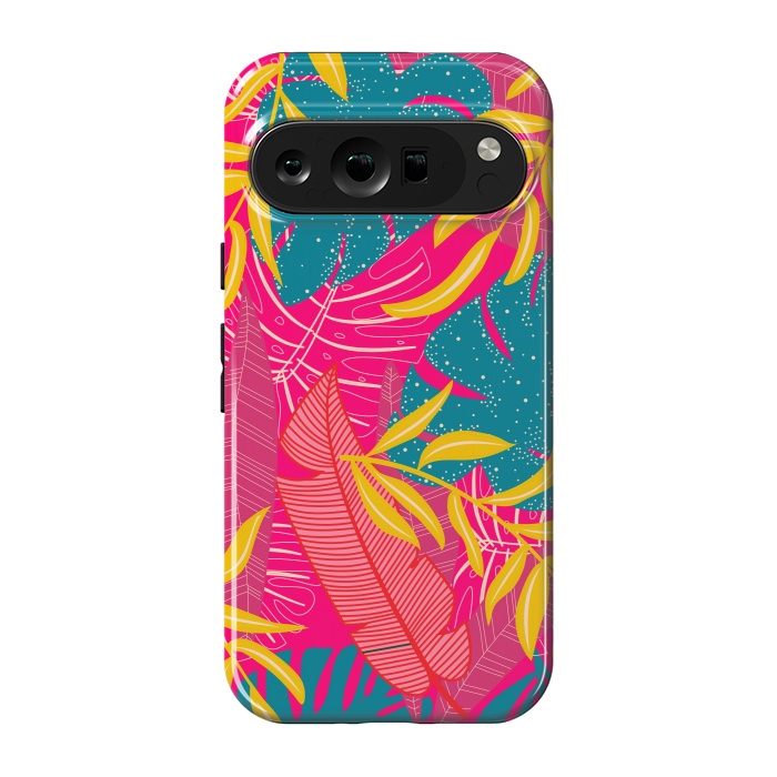 Pixel 9 pro StrongFit Palm Patterns In Warm Colors by ArtsCase