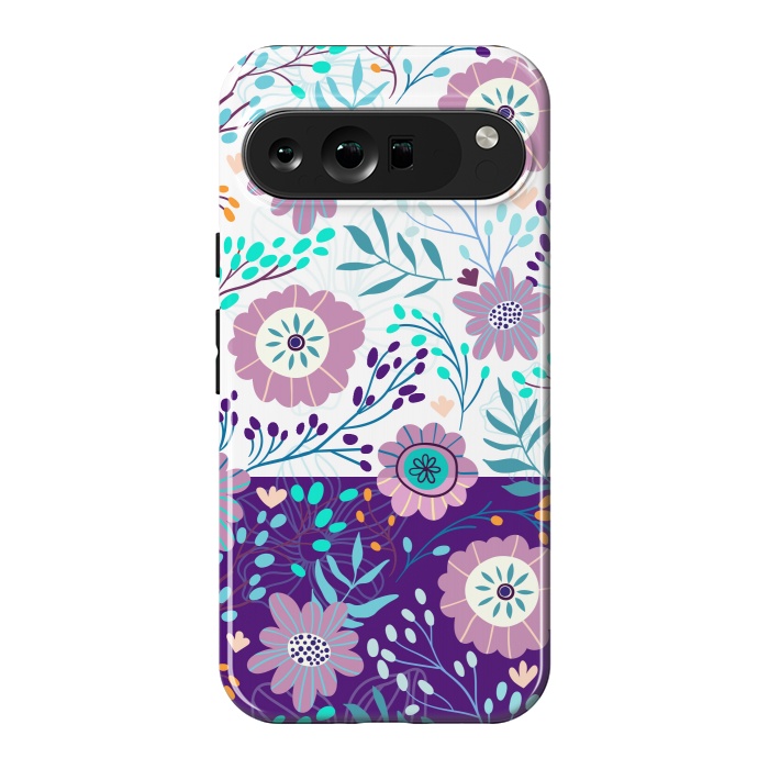 Pixel 9 Pro XL StrongFit Happy Purple Flowers For Summer by ArtsCase