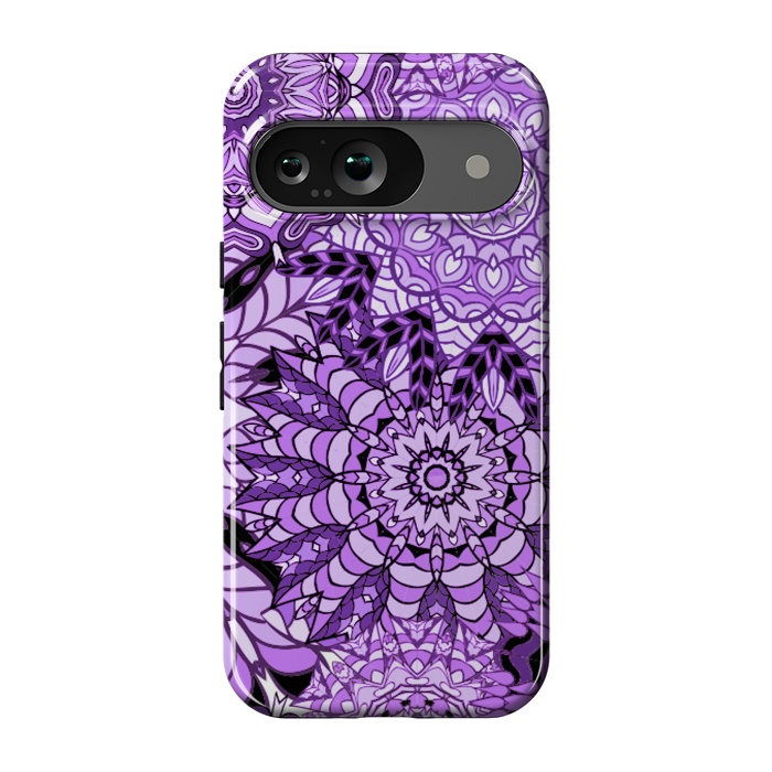 Pixel 9 StrongFit Rain Of Purple Mandalas by ArtsCase