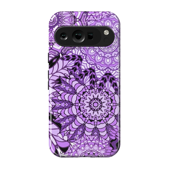 Pixel 9 pro StrongFit Rain Of Purple Mandalas by ArtsCase