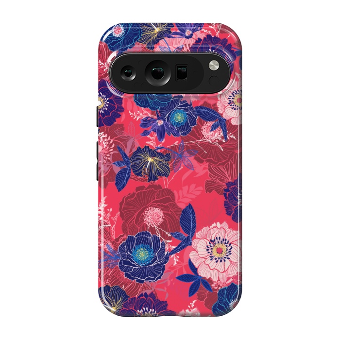 Pixel 9 pro StrongFit Country Flowers in Red Sky by ArtsCase